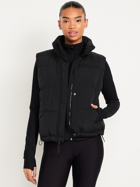 Water-Resistant Puffer Vest - Black Jack