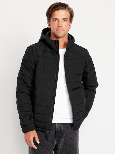 Veste rembourrée hydrorésistante à sillons étroits en nylon