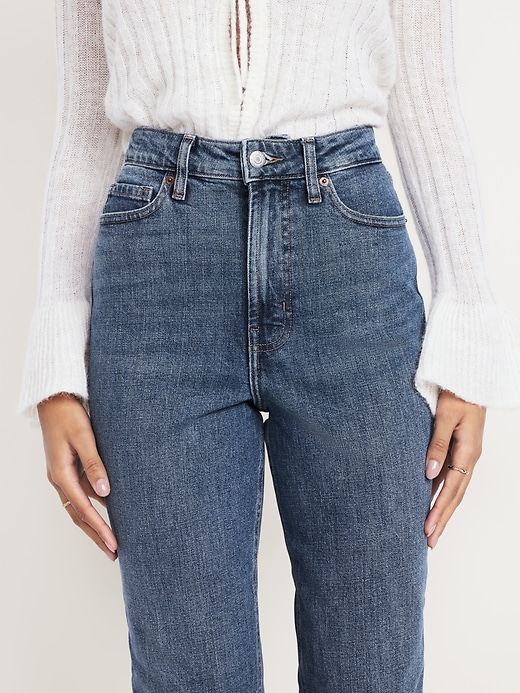 Image number 9 showing, Extra High-Waisted Straight Jeans