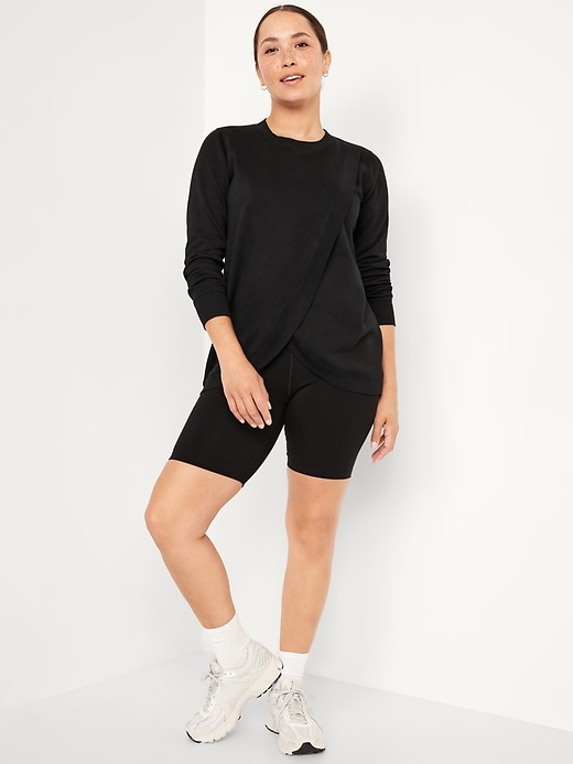Image number 7 showing, Maternity SoComfy Crossover Nursing Tunic Sweatshirt
