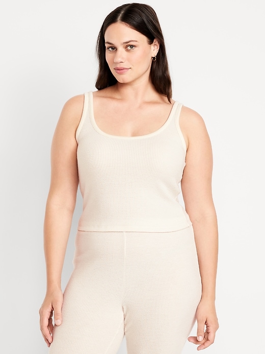 L'image numéro 4 présente Camisole de pyjama douillet gaufré