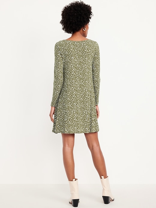 Image number 2 showing, Long-Sleeve Mini Swing Dress