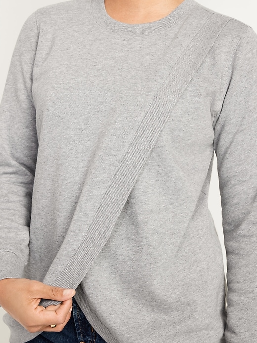Image number 5 showing, Maternity SoComfy Crossover Nursing Tunic Sweatshirt