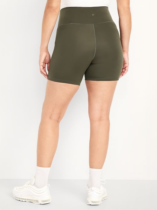 Image number 2 showing, Maternity Full Panel PowerSoft Biker Shorts -- 8-inch inseam