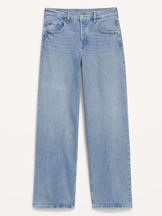 Image number 4 showing, Mid-Rise Slouchy Wide-Leg Jeans