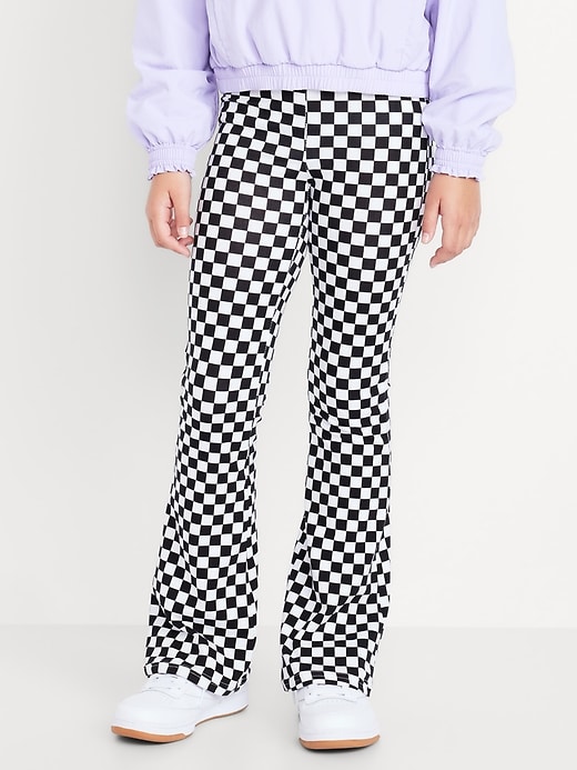 Voir une image plus grande du produit 1 de 4. Legging évasé à motif et à taille haute pour fille