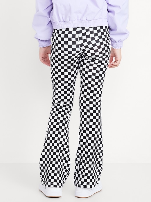 Voir une image plus grande du produit 2 de 4. Legging évasé à motif et à taille haute pour fille