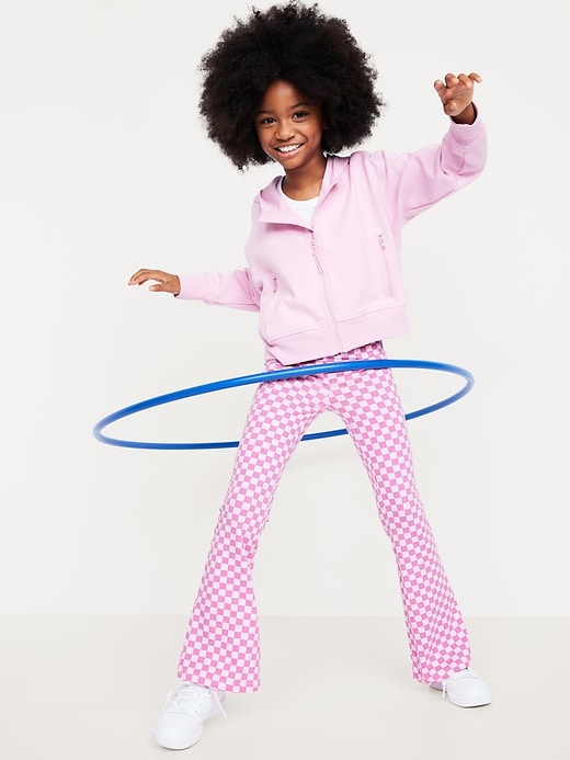 L'image numéro 3 présente Legging évasé à motif et à taille haute pour fille