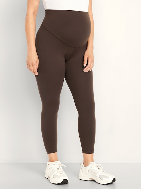 Maternity Full Panel StudioSmooth 7/8 Leggings - Black Coffee