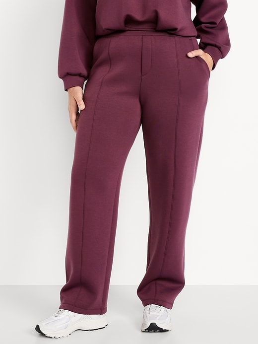Image number 4 showing, High-Waisted Bounce Fleece Trouser Sweatpants