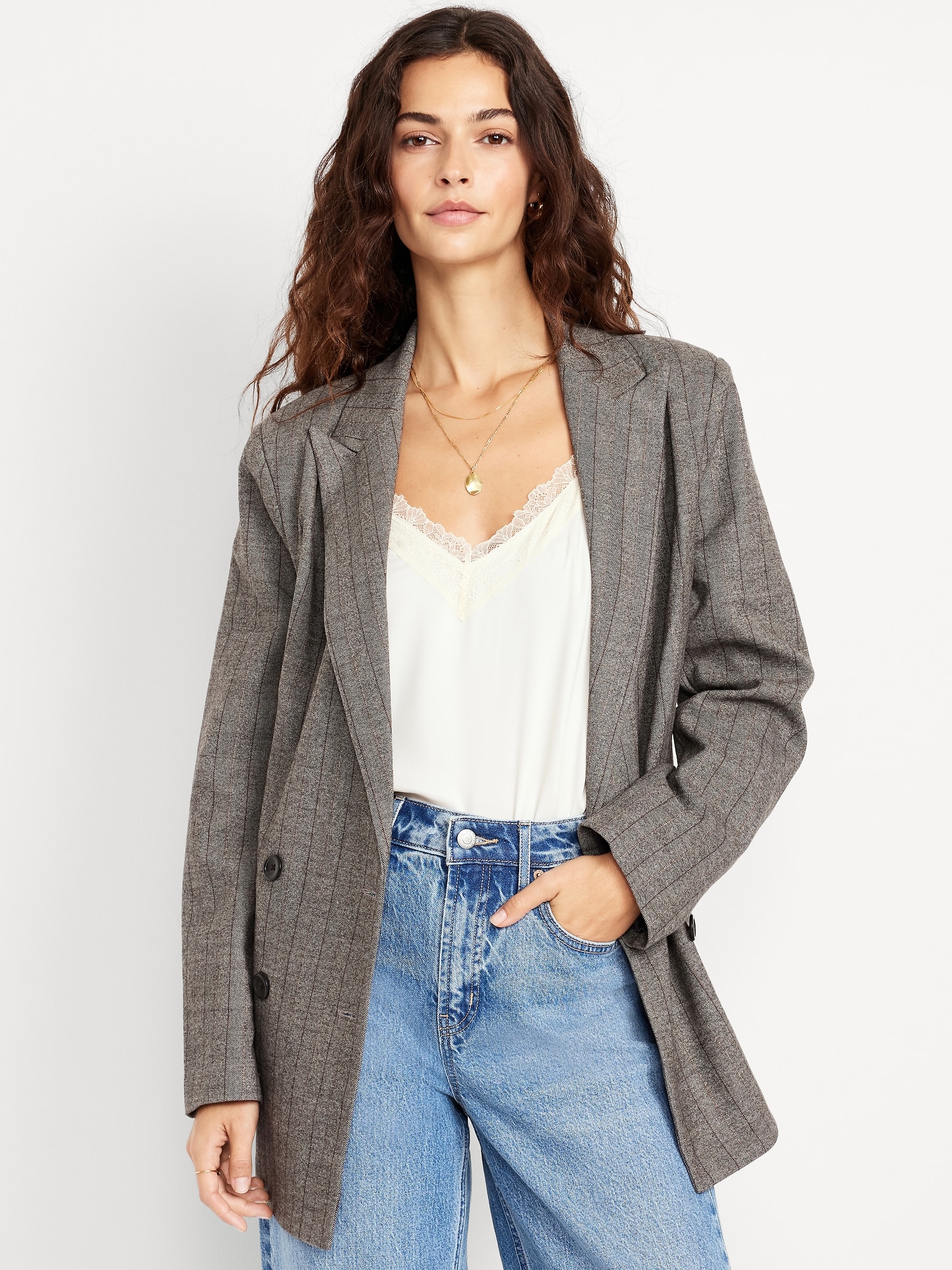 Oversized Double-Breasted Blazer