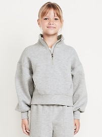 Image number 1 showing, Half-Zip Bounce Fleece Pullover Sweatshirt for Girls