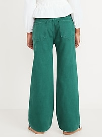 Image number 2 showing, High-Waisted Baggy Wide-Leg Jeans for Girls