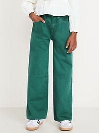 Image number 1 showing, High-Waisted Baggy Wide-Leg Jeans for Girls