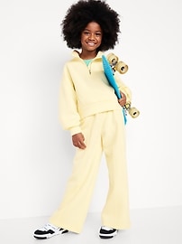 Image number 3 showing, High-Waisted Bounce Fleece Wide-Leg Sweatpants for Girls