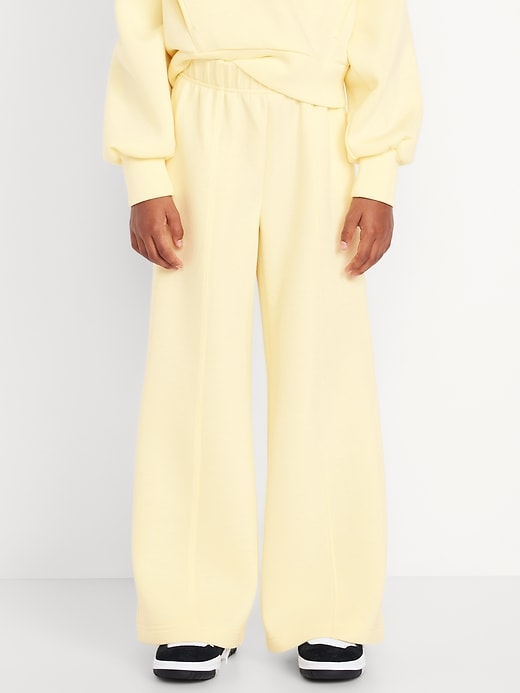 Image number 1 showing, High-Waisted Bounce Fleece Wide-Leg Sweatpants for Girls
