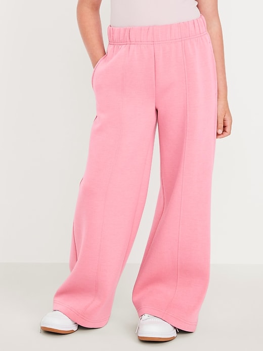 Image number 1 showing, High-Waisted Bounce Fleece Wide-Leg Sweatpants for Girls