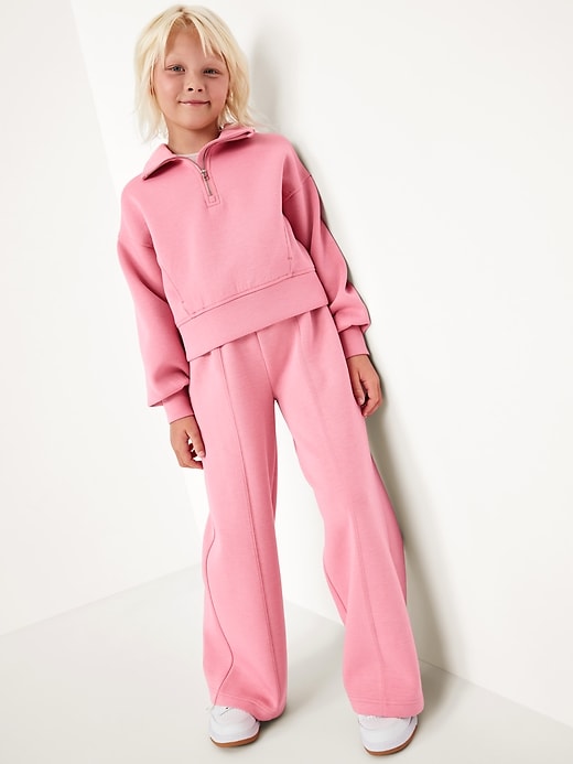 Image number 2 showing, High-Waisted Bounce Fleece Wide-Leg Sweatpants for Girls