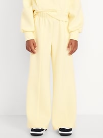Image number 1 showing, High-Waisted Bounce Fleece Wide-Leg Sweatpants for Girls