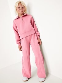 Image number 2 showing, High-Waisted Bounce Fleece Wide-Leg Sweatpants for Girls
