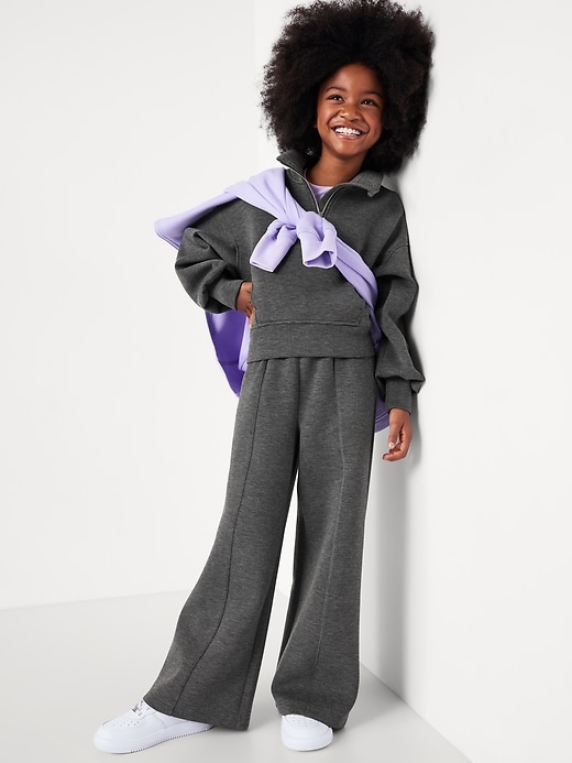 Image number 3 showing, High-Waisted Bounce Fleece Wide-Leg Sweatpants for Girls