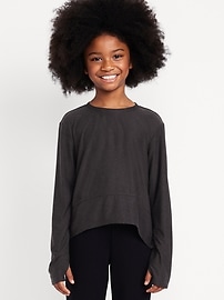 Image number 1 showing, CloudMotion Long-Sleeve Performance T-Shirt for Girls