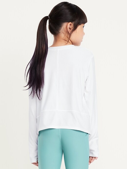 Image number 2 showing, CloudMotion Long-Sleeve Performance T-Shirt for Girls