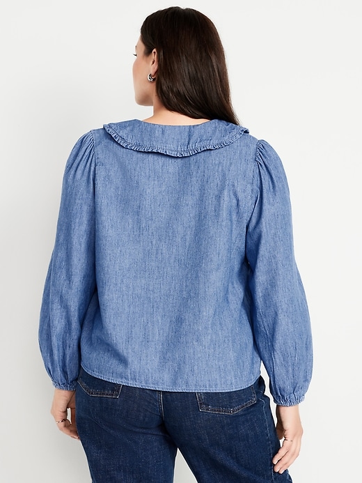 Image number 6 showing, Ruffle-Collar Cutwork Top