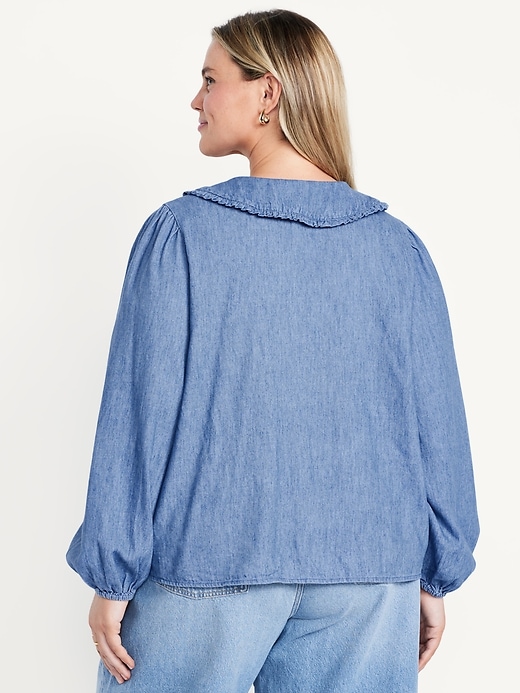 Image number 8 showing, Ruffle-Collar Cutwork Top
