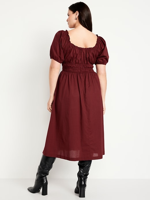 Image number 5 showing, Fit & Flare Puff-Sleeve Midi Dress