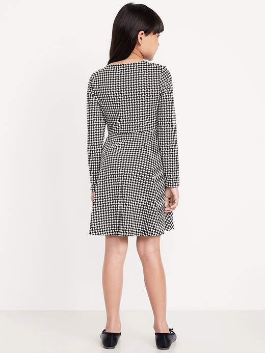 Image number 2 showing, Printed Long-Sleeve Fit and Flare Dress for Girls