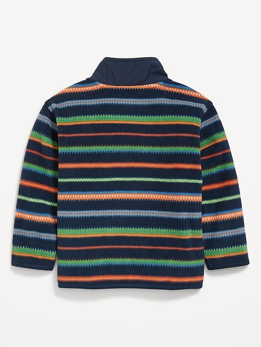 Image number 2 showing, Oversized Microfleece Quarter-Zip Pullover Sweater for Toddler Boys