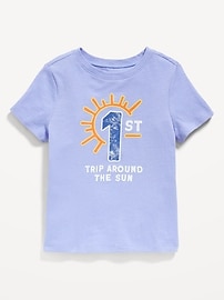 Image number 1 showing, Short-Sleeve Unisex Birthday Graphic T-Shirt for Toddler