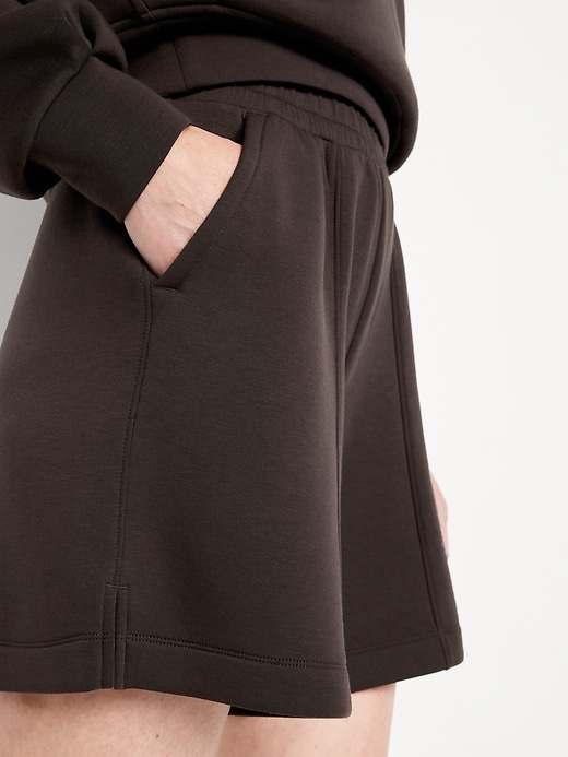 Image number 7 showing, High-Waisted Bounce Fleece Shorts -- 8-inch inseam