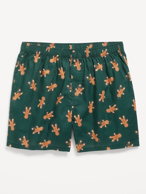 Printed Boxer Shorts - Gingerbread Man