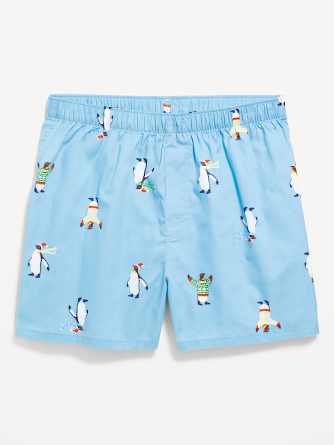 Printed Boxer Shorts - Penguin Scarf