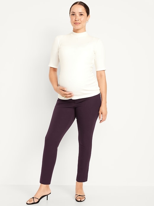 Image number 1 showing, Maternity Full-Panel Pixie Ankle Pants
