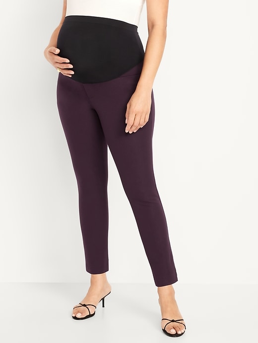 Image number 3 showing, Maternity Full-Panel Pixie Ankle Pants