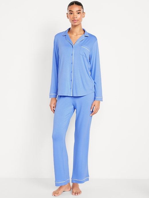 Image number 1 showing, Sunday Sleep Knit Jersey Pant Set