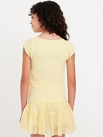 Image number 2 showing, Fitted Ruched Seamless Performance Top for Girls