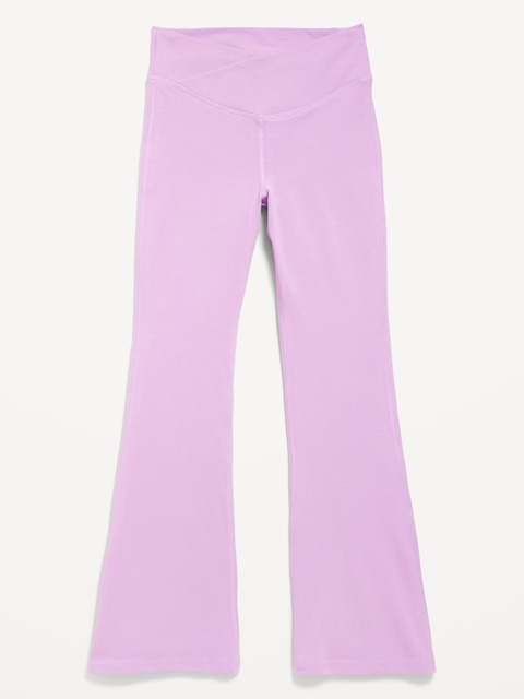 Legging PowerChill jambe évasée à taille haute croisée pour fille - Violet