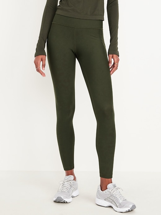 Image number 1 showing, High-Waisted PowerSoft 7/8 Pocket Leggings
