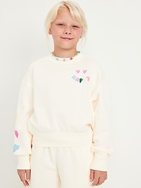 Image number 1 showing, Favorite Fleece Oversized Graphic Sweatshirt for Girls