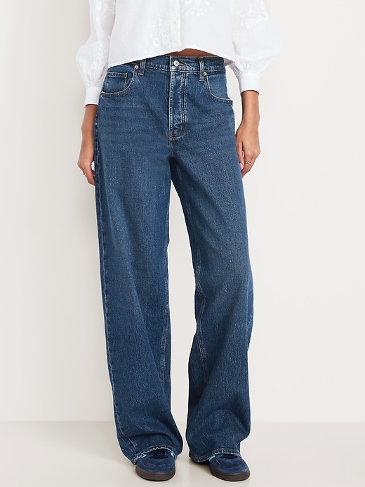 L'image numéro 2 présente Jean coupe détendue à jambe large à taille basse moyenne