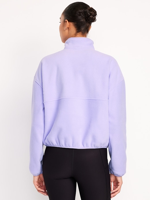 Image number 2 showing, Oversized Performance Microfleece Cropped Half Zip