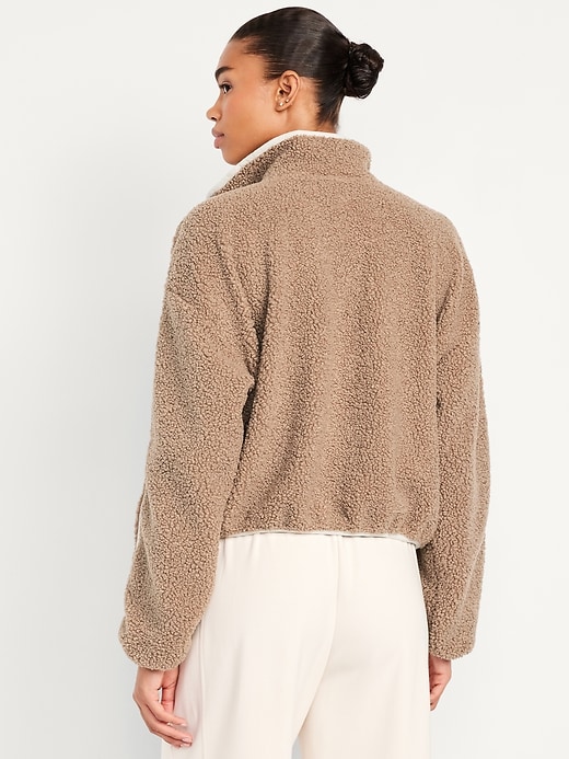 Image number 7 showing, Loose Sherpa Quarter-Zip Pullover