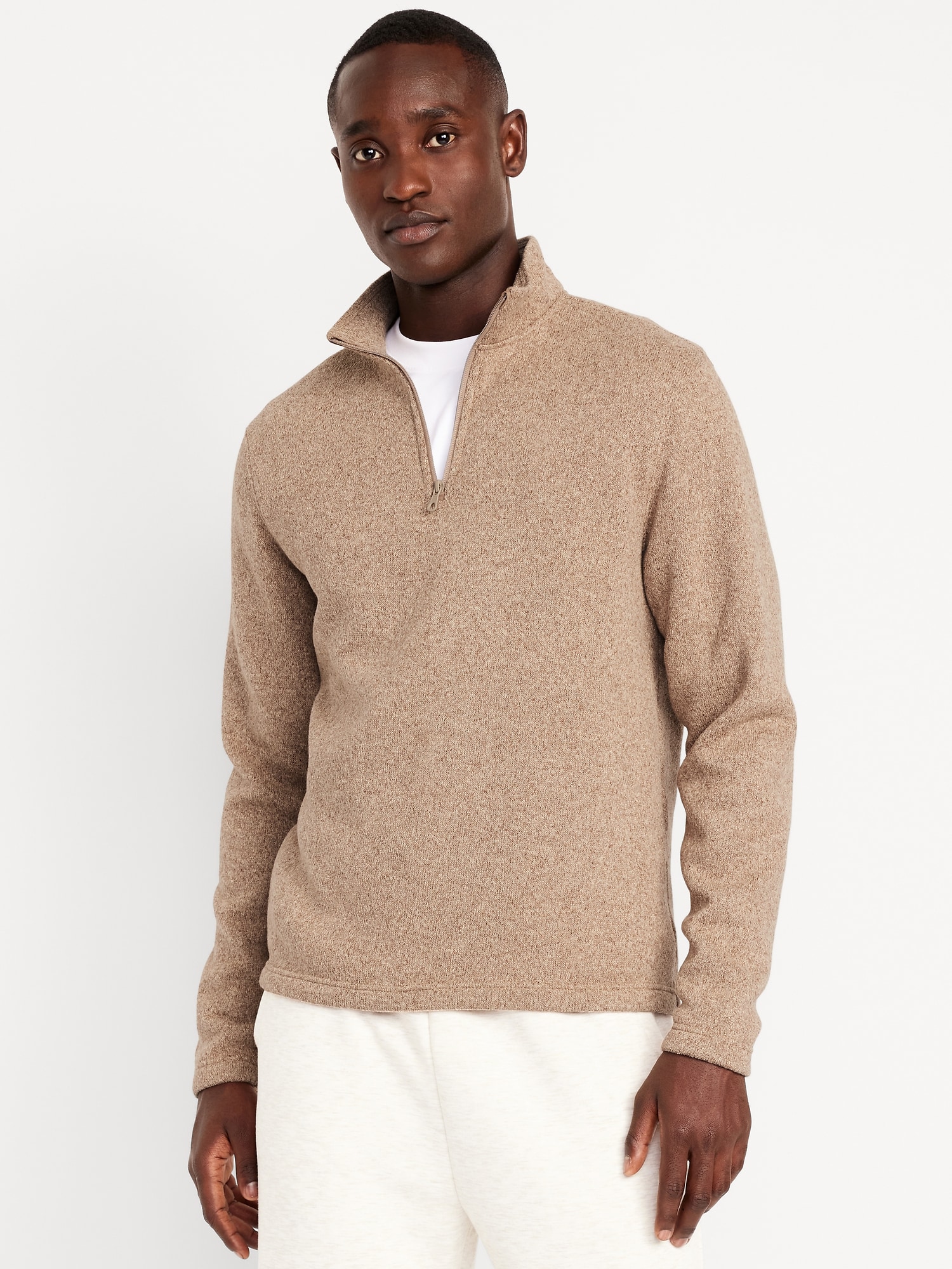Sweater-Knit Fleece Quarter-Zip Pullover | Old Navy