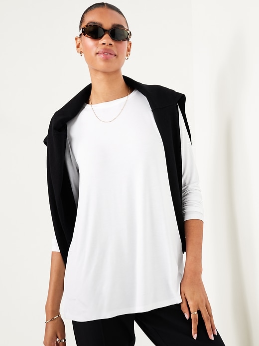 Image number 2 showing, Luxe Long-Sleeve Crew-Neck Tunic