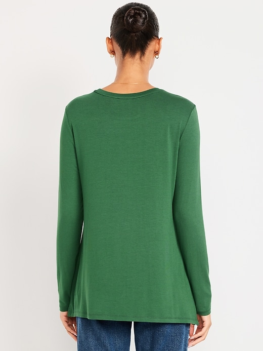 Image number 2 showing, Luxe Long-Sleeve Crew-Neck Tunic