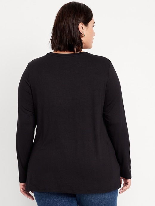 Image number 7 showing, Luxe Long-Sleeve Crew-Neck Tunic